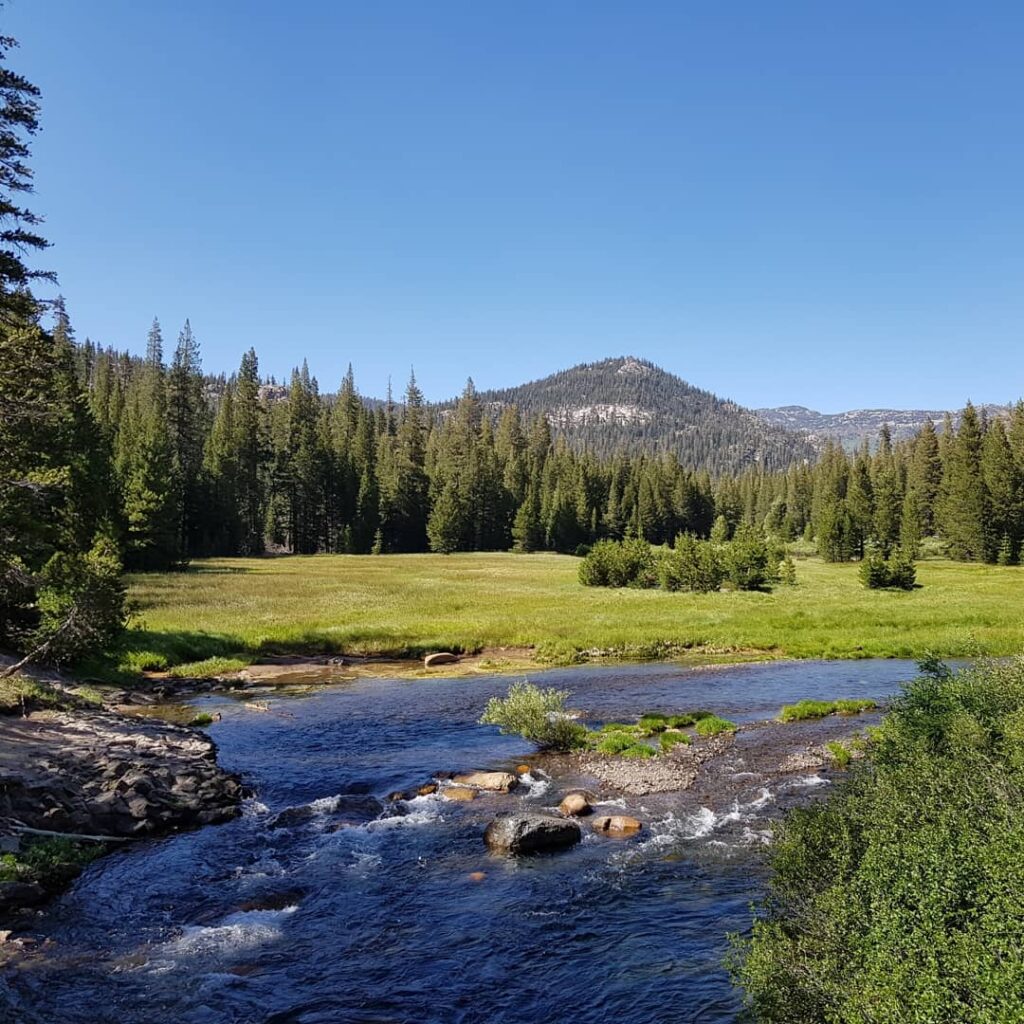 Foto van de Tioga Pass Road in Amerika