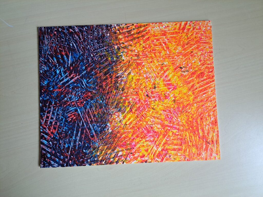 Acryl verf experiment voor textuur